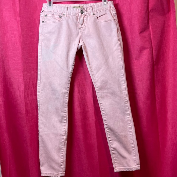FREE PEOPLE PINK CAPRI JEANS SIZE 25 - Picture 3 of 15